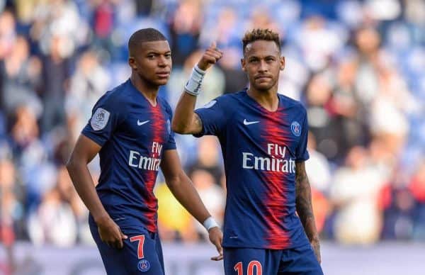 Neymar Jr ( PSG ) - Kylian Mbappe ( PSG ) FOOTBALL : Paris Saint Germain vs Angers SCO - Ligue 1 - Paris - 25/08/2018 FedericoPestellini/Panoramic.