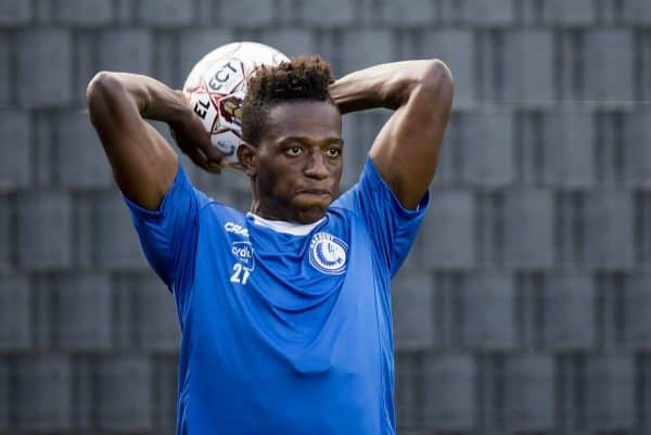 Anderson Arroyo Cordoba, el nuevo jugador de KAA Gent, fue fotografiado durante la sesión de entrenamiento del equipo belga de fútbol KAA Gent durante la temporada 2018-2019 de la Jubilee Pro League, el viernes 7 de septiembre de 2018, en Gentle.  Belka Foto por Jasper Jacobs