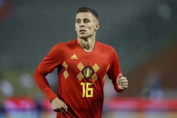 Thorgan Hazard of Belgium during the International friendly match between Belgium and The Netherlands at the King Baudouin Stadium on October 16, 2018 in Brussels, Belgium