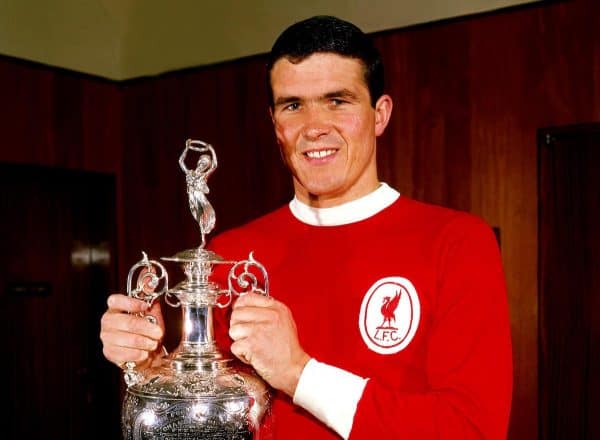 Liverpool captain Ron Yeats with the League Championship trophy, 1964 (Don Morley/EMPICS Sport)