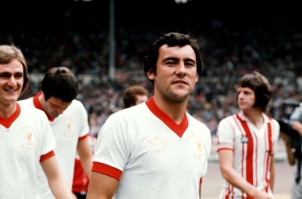 Liverpool's Ray Kennedy walks out at Wembley before the match (Peter Robinson/EMPICS Sport)