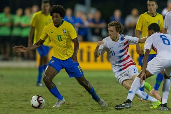 December 2, 2018 - Lakewood Ranch, FL, USA - LAKEWOOD RANCH, FL - December 2, 2018: USMNT Under-17 Men‚Äôs National Team vs Brazil. The 2018 Nike International Friendlies at Premier Sports Campus. (Credit Image: © John Dorton/ISIPhotos via ZUMA Wire)