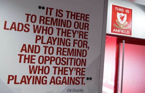 This Is Anfield tunnel sign (Photo: Sven Hoppe/dpa)