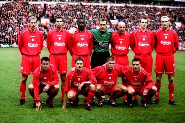 Liverpool lineup vs Barcelona, UEFA Cup semi final, 2001 ( Adam Davy/EMPICS Sport)