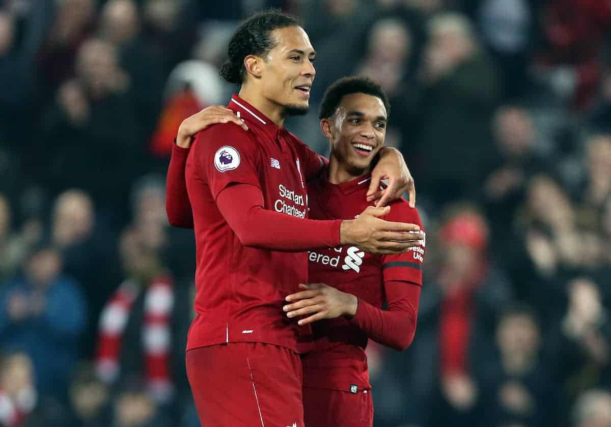 Virgil Van Dijk, Trent Alexander-Arnodl (Image: Richard Sellers/PA Wire.)