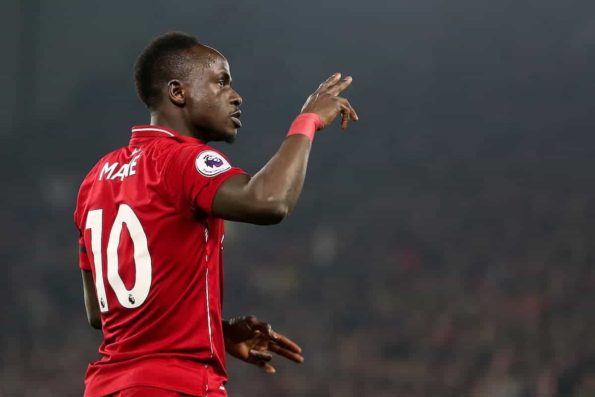 Sadio Mane of Liverpool celebrates scoring against Watford at Anfield ( James Wilson/Sportimage/PA Images)