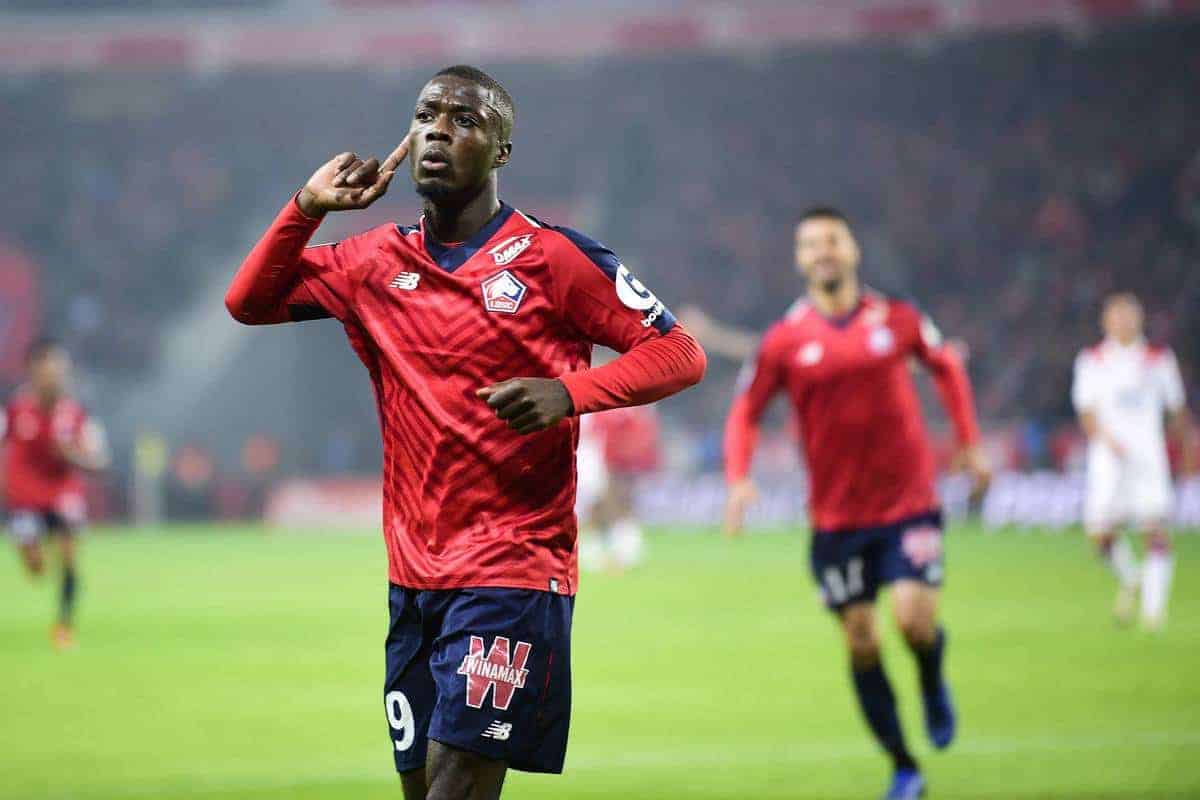 joie des joueurs de Lille apres le but de Nicolas Pepe (Losc) FOOTBALL : Lille vs Lyon - Ligue 1 Conforama - 01/12/2018 JBAutissier/Panoramic.