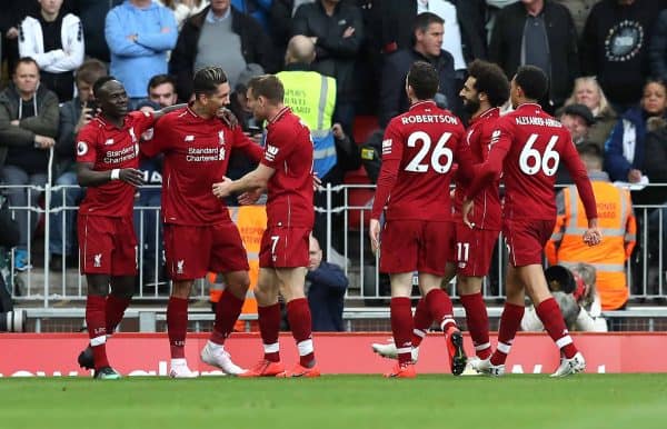 during the Premier League match at Anfield, Liverpool. ( Martin Rickett/PA Wire/PA Images)