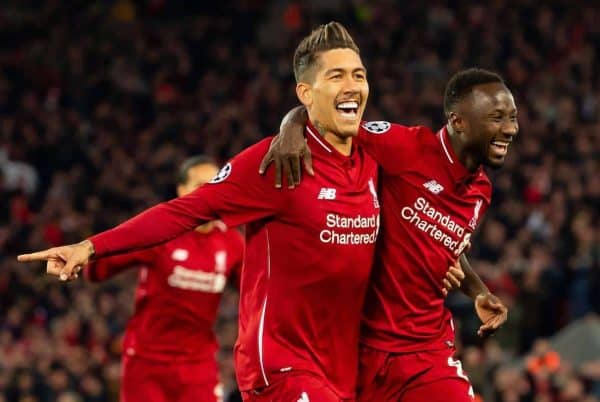 Firmino, Keita celebrate (Max Maiwald/DeFodi.eu via www.imago-images.de/Imago/PA Images)