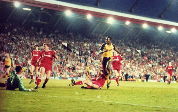 Michael Thomas, Arsenal, Anfield, 1989 ( Paul Marriott/Press Association Images)