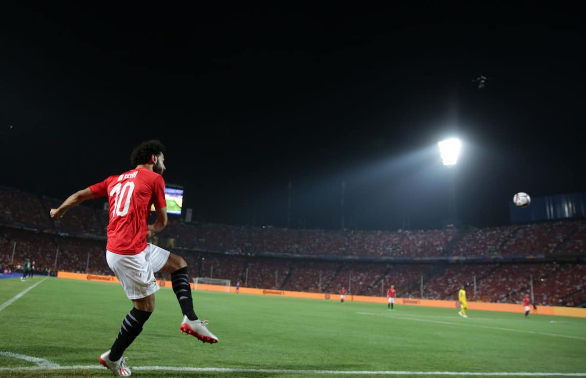 Mohamed Salah of Egypt during the 2019 Africa Cup of Nations Finals match between Egypt and Zimbabwe at Cairo International Stadium, Cairo, Egypt on 21 June 2019 ¬©Samuel Shivambu/BackpagePix ( Samuel Shivambu/Sports Inc/PA Images)