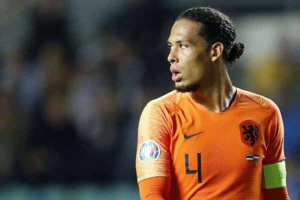 Virgil van Dijk of Holland during the UEFA EURO 2020 qualifier group C qualifying match between Estonia and The Netherlands at A. Le Coq Arena on September 09, 2019 in Tallinn, Estonia