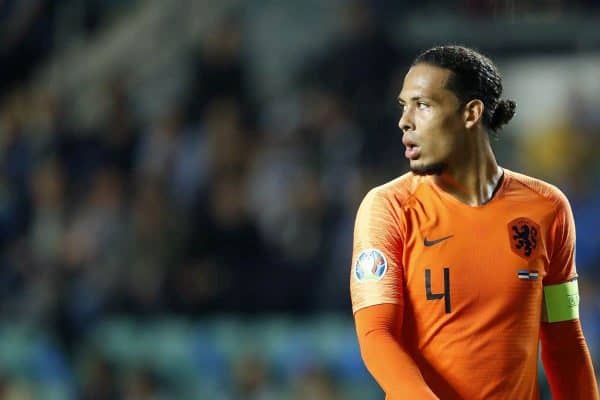 Virgil van Dijk of Holland during the UEFA EURO 2020 qualifier group C qualifying match between Estonia and The Netherlands at A. Le Coq Arena on September 09, 2019 in Tallinn, Estonia