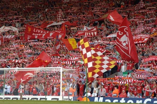 Kop, Anfield, crowd, May 2007, Chelsea ( Tony Marshall/EMPICS Sport)