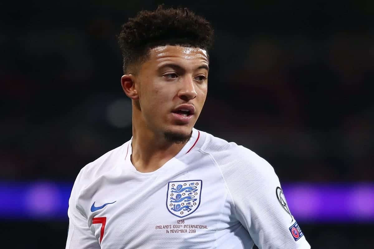 Jadon Sancho of England in action during the UEFA Euro 2020 qualifier match between England and Montenegro at Wembley Stadium. Final Score; England 7 Montenegro 0 (Photo by Richard Calver / SOPA Images/Sipa USA)