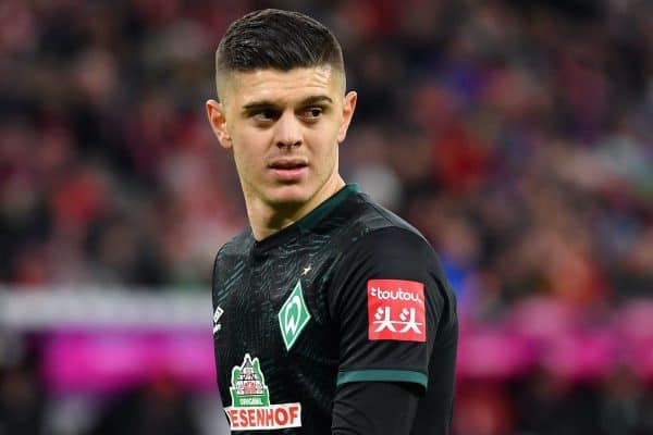 Milot RASHICA (Werder Bremen), action, single image, cut single motif, half figure, half figure. Soccer 1.Bundesliga, 15th matchday, matchday15, FC Bayern Munich (M) - SV Werder Bremen (HB) 6-1, on December 14th, 2019 in Muenchen ALLIANZARENA, DFL REGULATIONS PROHIBIT ANY USE OF PHOTOGRAPHS AS IMAGE SEQUENCES AND / OR QUASI-VIDEO. | usage worldwide