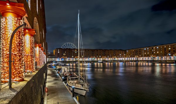 The Royal Albert Dock's 86 inner quay columns lit up with more than a million twinkling lights in Liverpool. As longer nights sweep in, the dock will become one of the city's most scenic attractions. (Peter Byrne, PA Images)