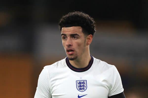 Der Engländer Curtis Jones während des Qualifikationsspiels der Gruppe drei für die UEFA-U21-Europameisterschaft 2021 in Molineux, Wolverhampton.  (Mike Egerton/PA Wire/PA Images)