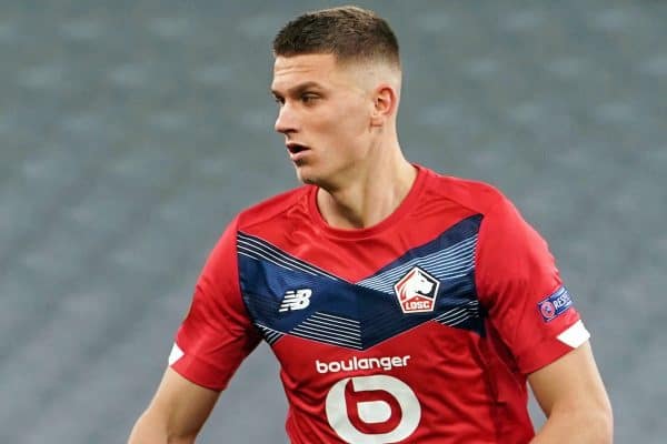 Sven Botman of Lille OSC runs with the ball during the UEFA Europa League Group H stage match between LOSC Lille and AC Sparta Praha at Stade Pierre Mauroy on December 3, 2020 in Lille, France. Photo by ABACAPRESS.COM