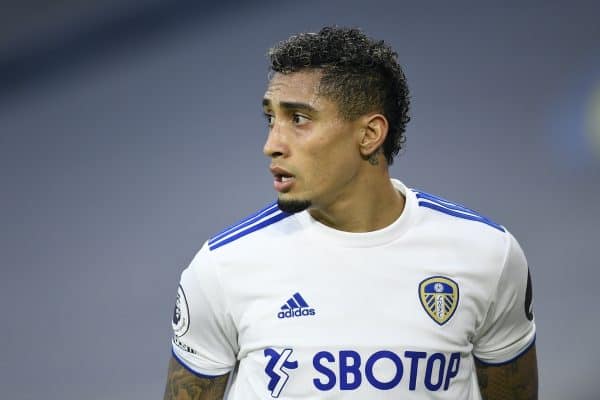 Leeds United's Raphinha during the Premier League match at Elland Road, Leeds.