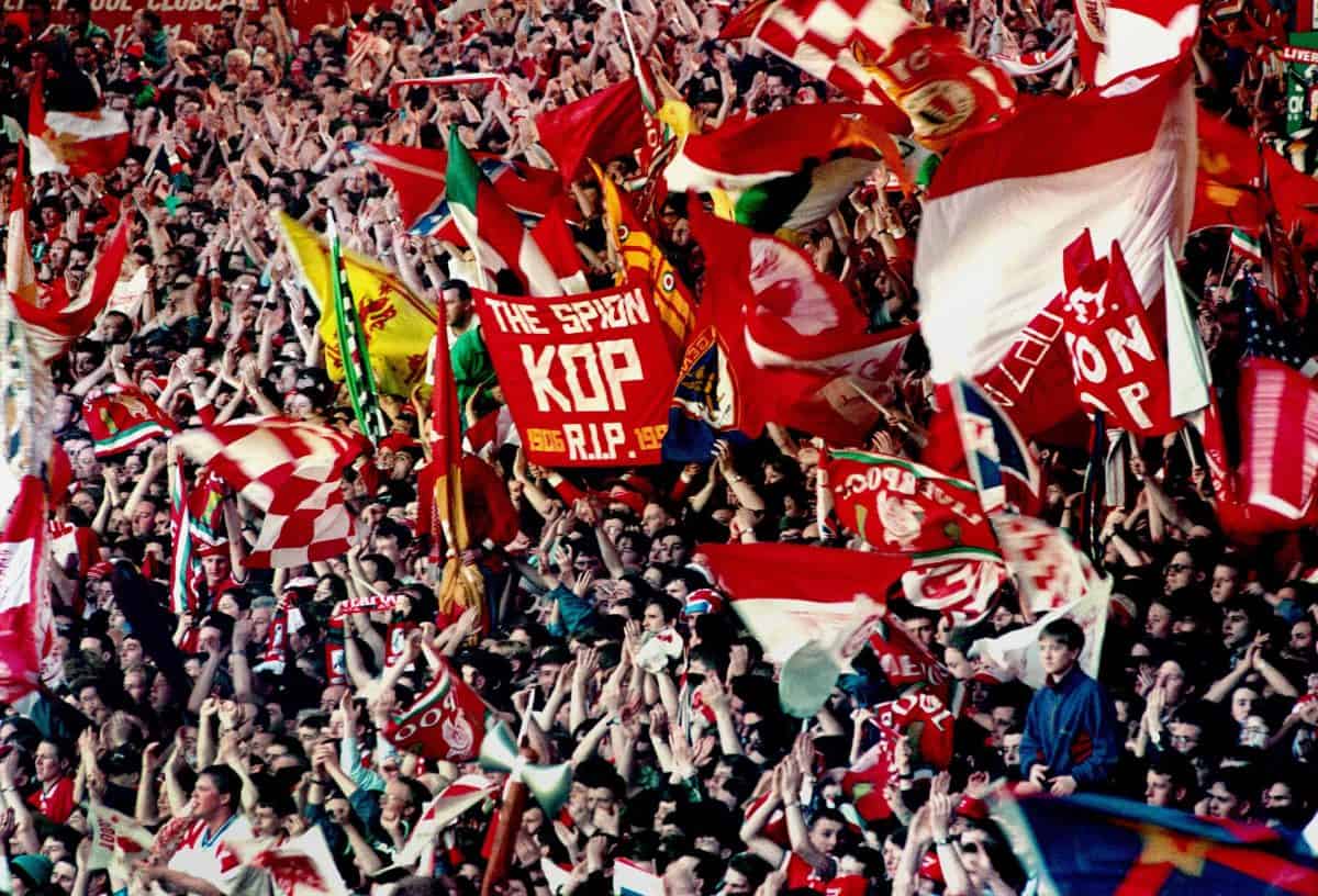 The Kop last stand, Anfield: LIverpool vs Norwich, 1994 (PA Images)