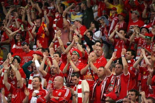 Athens, Greece - Wednesday, May 23, 2007: Liverpool's fans before the UEFA Champions League Final against AC Milan at the OACA Spyro Louis Olympic Stadium. (Pic byDavid Rawcliffe/Propaganda)