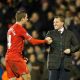 LONDON, ENGLAND - Wednesday, February 12, 2014: Liverpool's manager Brendan Rodgers celebrates his side's dramatic 3-2 victory over Fulham with Jordan Henderson during the Premiership match at Craven Cottage. (Pic by David Rawcliffe/Propaganda)