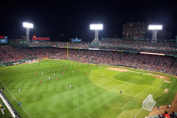 BOSTON, USA - Wednesday, July 23, 2014: Liverpool take on AS Roma at Fenway Park on day three of the club's USA Tour. (Pic by David Rawcliffe/Propaganda)