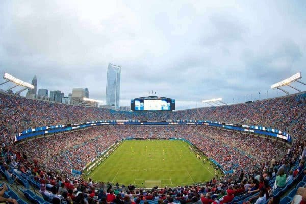 CHARLOTTE, USA - Saturday, August 2, 2014: Liverpool take on AC Milan during the International Champions Cup Group B match at the Bank of America Stadium on day thirteen of the club's USA Tour. (Pic by David Rawcliffe/Propaganda)