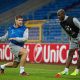 BASEL, SWITZERLAND - Tuesday, September 30, 2014: Liverpool's captain Steven Gerrard and Mario Balotelli during a training session at the St. Jakob Stadium ahead of the UEFA Champions League Group B match against FC Basel. (Pic by David Rawcliffe/Propaganda)