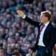 LIVERPOOL, ENGLAND - Saturday, October 4, 2014: Liverpool's manager Brendan Rodgers against West Bromwich Albion during the Premier League match at Anfield. (Pic by David Rawcliffe/Propaganda)