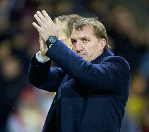 BURNLEY, ENGLAND - Boxing Day, Friday, December 26, 2014: Liverpool's manager Brendan Rodgers after the Premier League match against Burnley at Turf Moor. (Pic by David Rawcliffe/Propaganda)