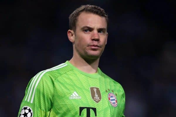 MANCHESTER, ENGLAND - Tuesday, November 25, 2014: Bayern Munich's Manuel Neuer looks on during the UEFA Champions League Group E match at the City of Manchester Stadium. (Pic by Chris Brunskill/Propaganda)