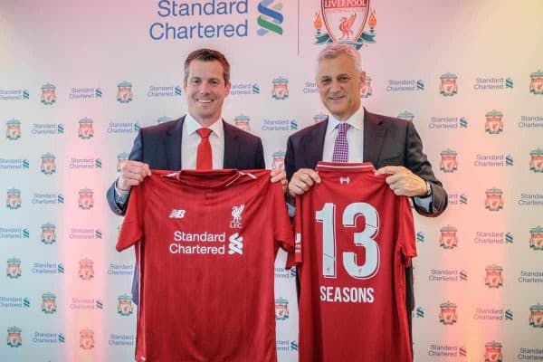 Billy Hogan, Managing Director and Chief Commercial Officer, Liverpool FC with Bill Winters, Group Chief Executive, Standard Chartered.