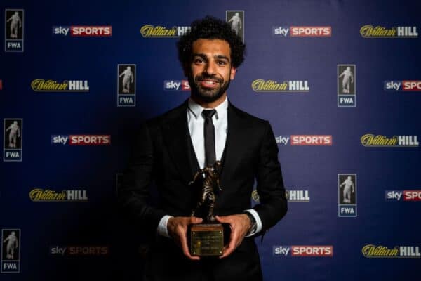 Mohamed Salah has won the FWA Footballer of the Year award for the second time (Steven Paston/PA)