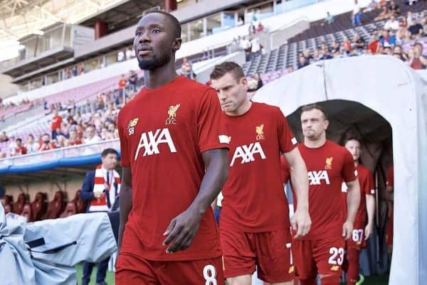 GENEVA, SWITZERLAND - Wednesday, July 31, 2019: Liverpool's Naby Keita before a pre-season friendly match between Liverpool FC and Olympique Lyonnais at Stade de Genève. (Pic by David Rawcliffe/Propaganda)