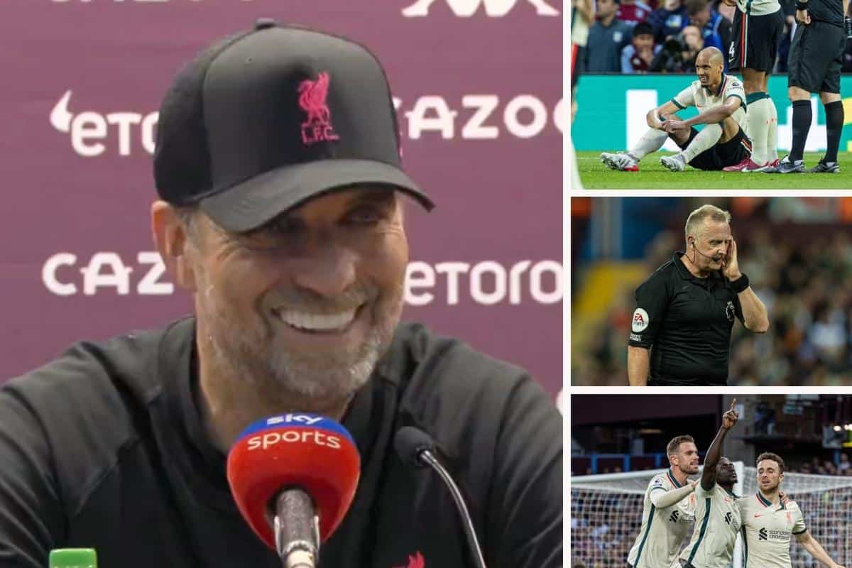 Reds’ mentality Fabinho & the referee – 4 key things from Klopp’s post-Villa press conference – This Is Anfield Reds’ mentality Fabinho & the referee – 4 key things from Klopp’s post-Villa press conference – This Is Anfield