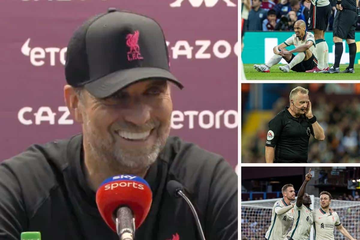 Reds’ mentality Fabinho & the referee – 4 key things from Klopp’s post-Villa press conference – This Is Anfield