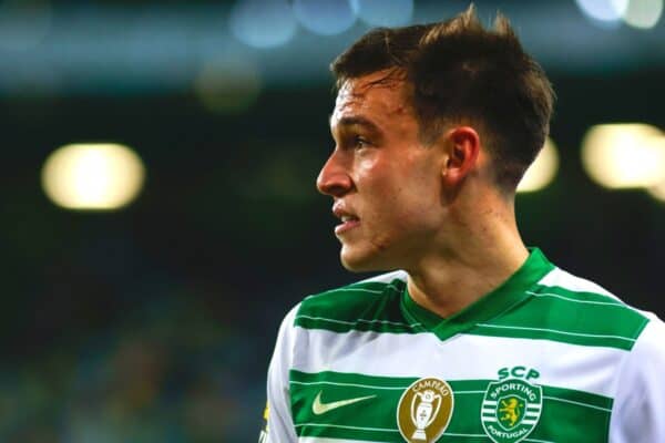 2KCXNP7 Manuel Ugarte of Sporting CP during the Liga Bwin match between Sporting CP and Boavista FC at Estadio Jose Alvalade on December 11, 2021 in Lisbon, Portugal. (Photo by Paulo Nascimento/NurPhoto)