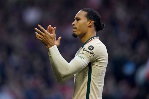 Liverpool defender Virgil Van Dijk is relishing the prospect of a packed April which could set up an historic quadruple (Tim Goode/PA)