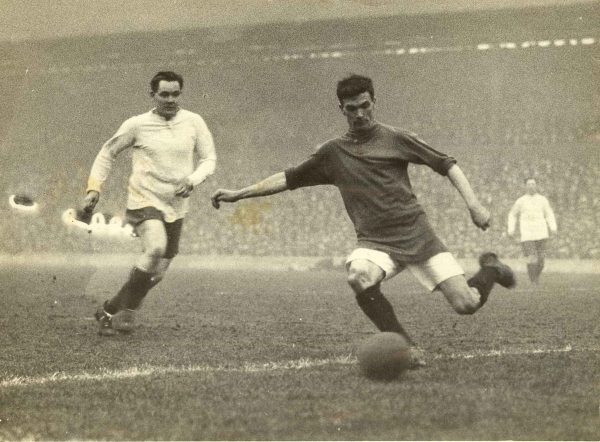 (Please credit within piece: The Wadsworth family) Walter Wadsworth playing for Liverpool