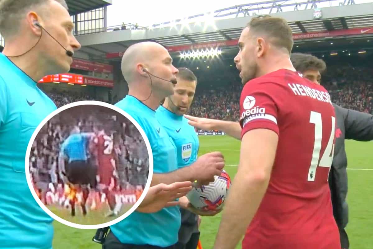 Andy Robertson a réservé après le « coude » de l’arbitre assistant, au milieu de scènes de colère à la mi-temps – Liverpool FC