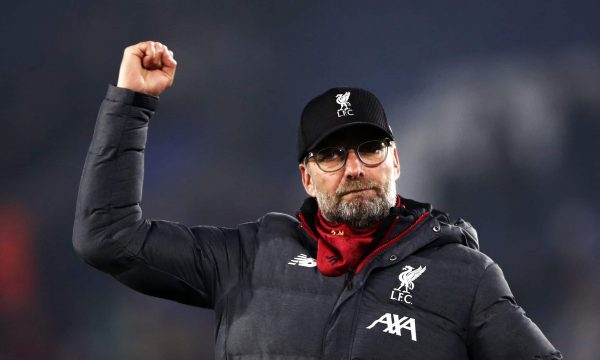 Liverpool manager Jurgen Klopp celebrates victory after the Premier League match at the King Power Stadium, Leicester. (Liverpool manager Jurgen Klopp is refusing to believe his side have one hand on the Premier League title. (Tim Goode/PA))