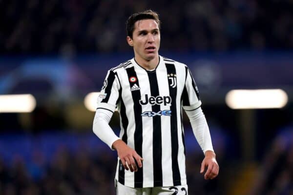 Juventus’ Federico Chiesa during a Champions League Group H match at Chelsea (Adam Davy/PA)