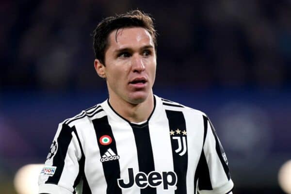 Juventus’ Federico Chiesa during a Champions League Group H match at Chelsea (Adam Davy/PA)