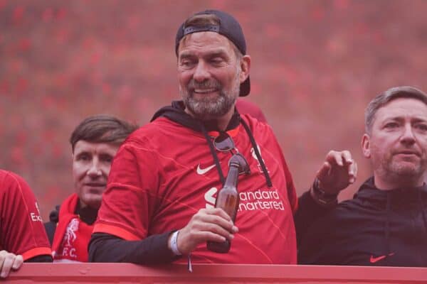 Jurgen Klopp was able to enjoy Liverpool’s parade for the trophies they did win (Zac Goodwin/PA)