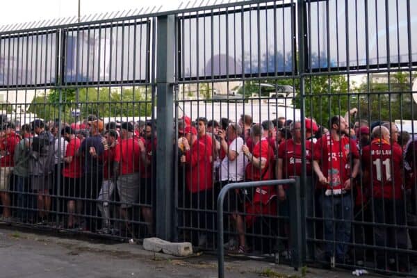 Fans were locked out of the stadium and then tear-gassed after serious congestion problems developed (Adam Davy/PA)