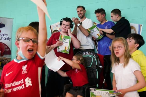 Henderson surprised children at Springfield School in Crewe in his role as ambassador for NHS Charities Together (Jacob King/PA)