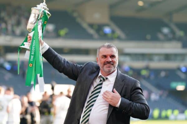 Ange Postecoglou led Celtic to a treble this season (Jane Barlow/PA)