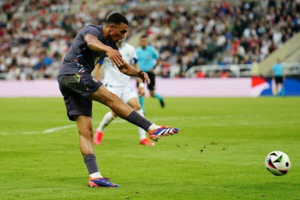 Trent Alexander-Arnold scores against Bosnia and Herzegovina (Mike Egerton/PA)
